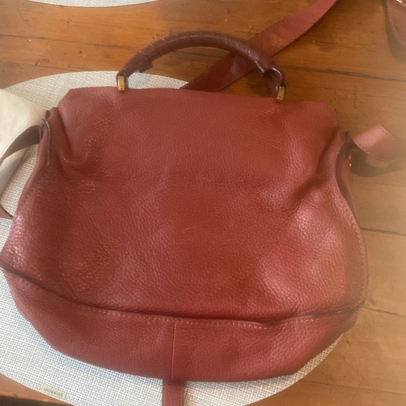 Chloe crossbody, medium, dark red, pebbled leather. - Picture 11 of 13